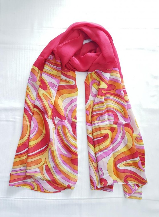 Satin thun in hoa K6144